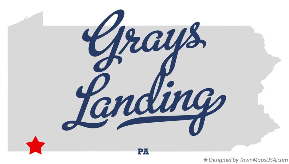 Map of Grays Landing Pennsylvania PA