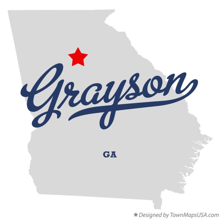 Map of Grayson Georgia GA