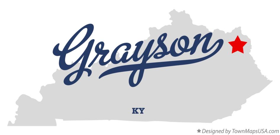 Map of Grayson Kentucky KY