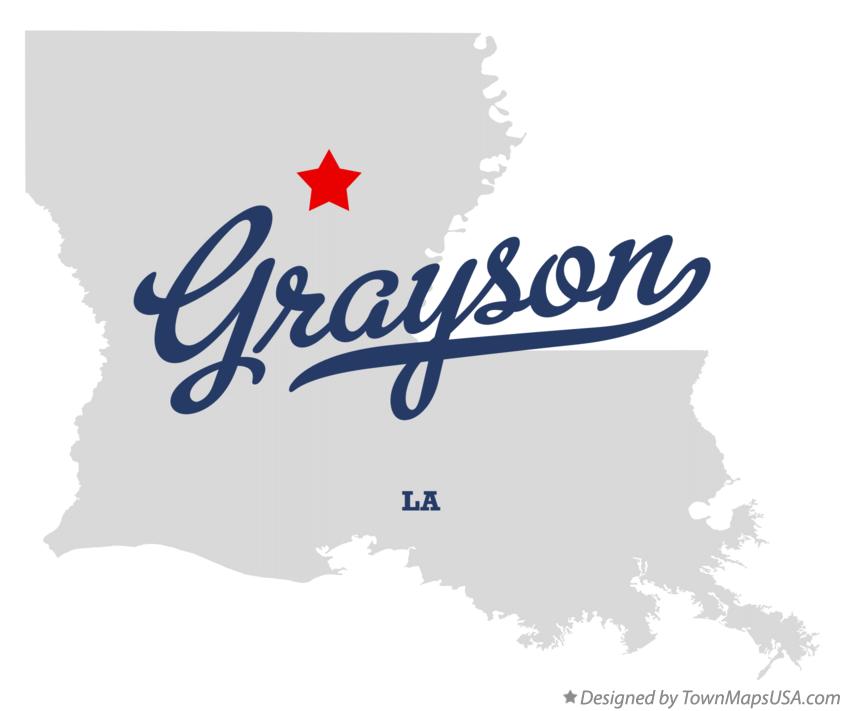 Map of Grayson Louisiana LA