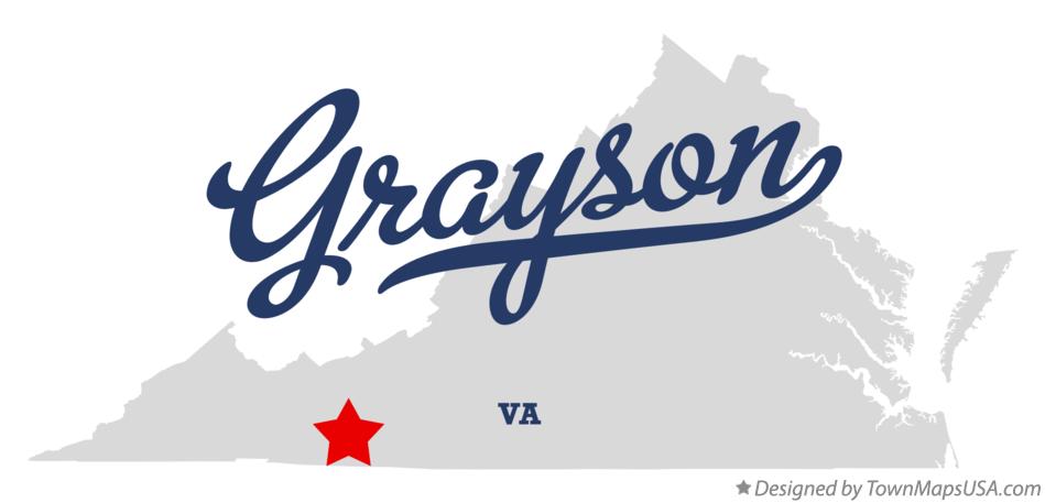 Map of Grayson Virginia VA