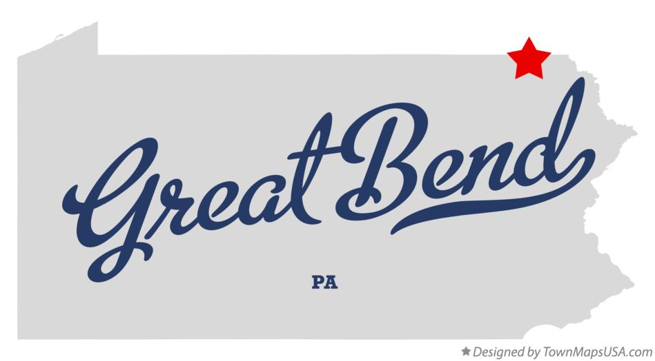 Map of Great Bend Pennsylvania PA