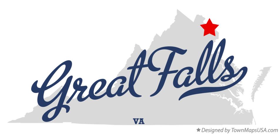 Map of Great Falls Virginia VA