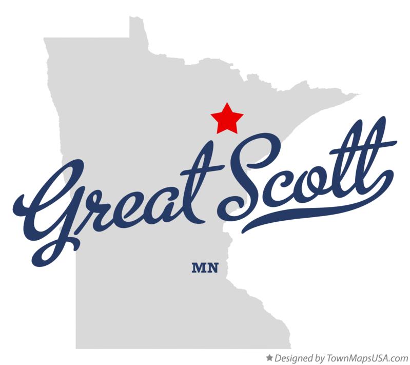 Map of Great Scott Minnesota MN