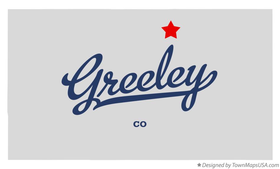 Map of Greeley Colorado CO