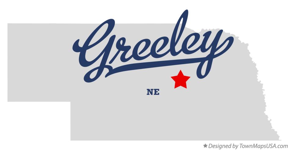 Map of Greeley Nebraska NE
