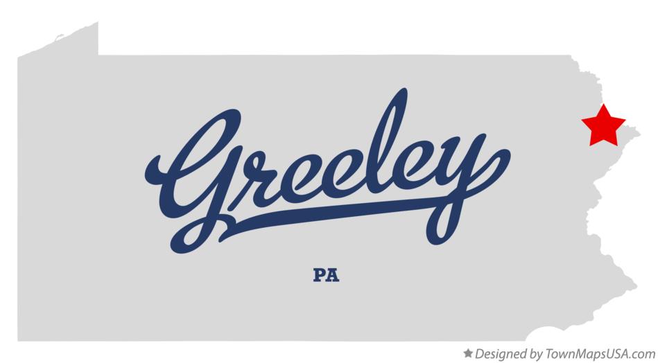 Map of Greeley Pennsylvania PA