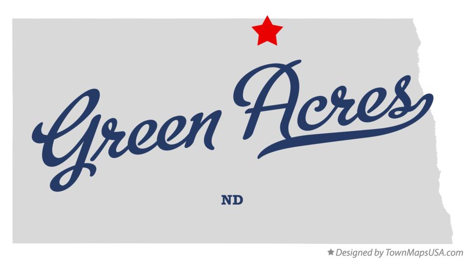 Map of Green Acres North Dakota ND