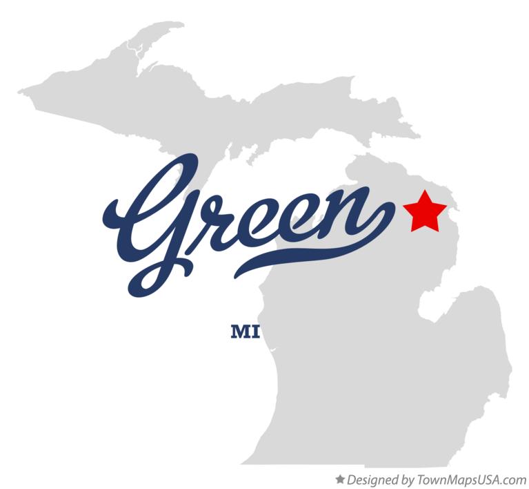 Map of Green Michigan MI