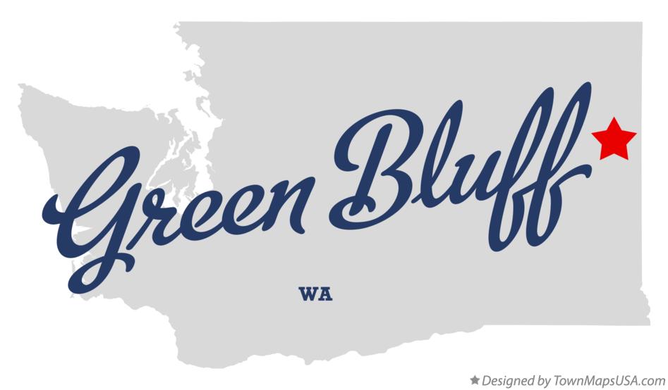 Map of Green Bluff Washington WA