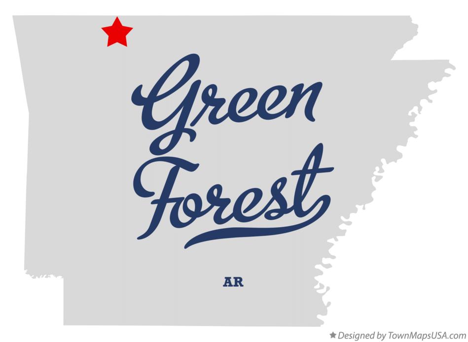 Map of Green Forest Arkansas AR
