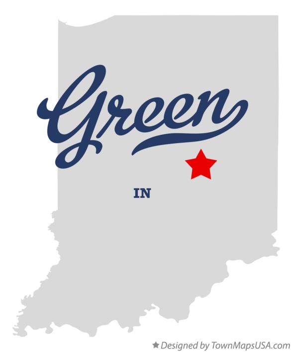 Map of Green Indiana IN