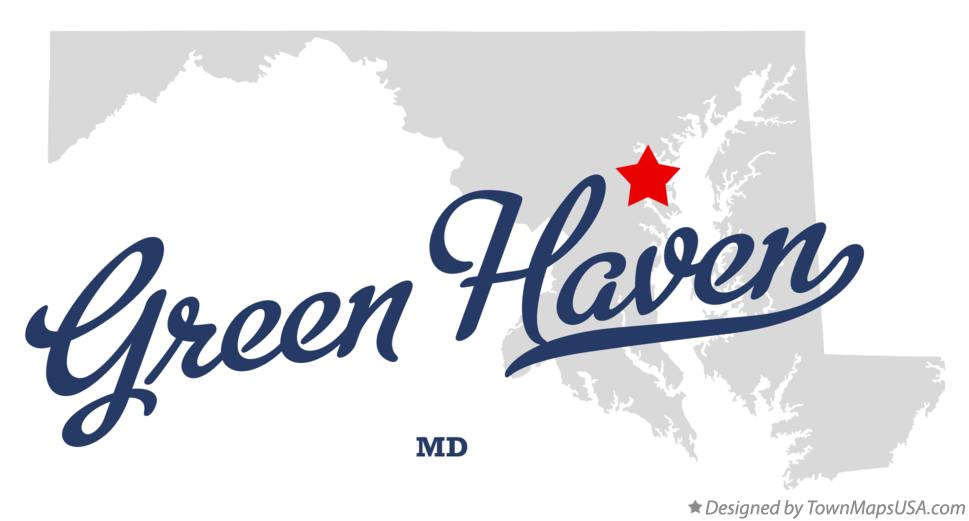 Map of Green Haven Maryland MD