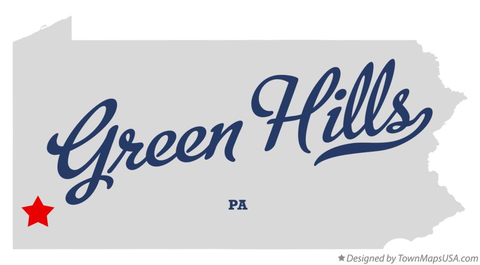 Map of Green Hills Pennsylvania PA