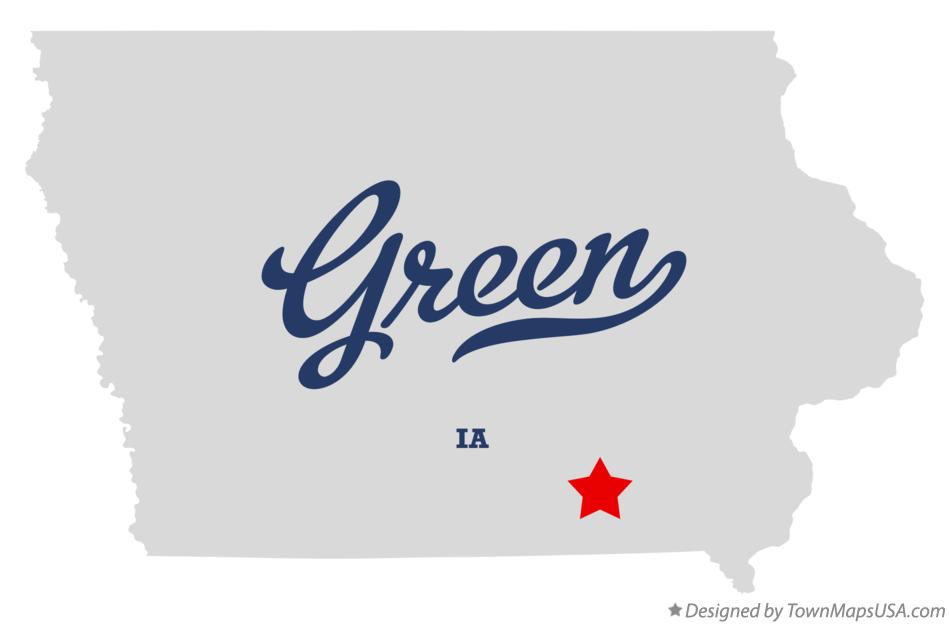 Map of Green Iowa IA