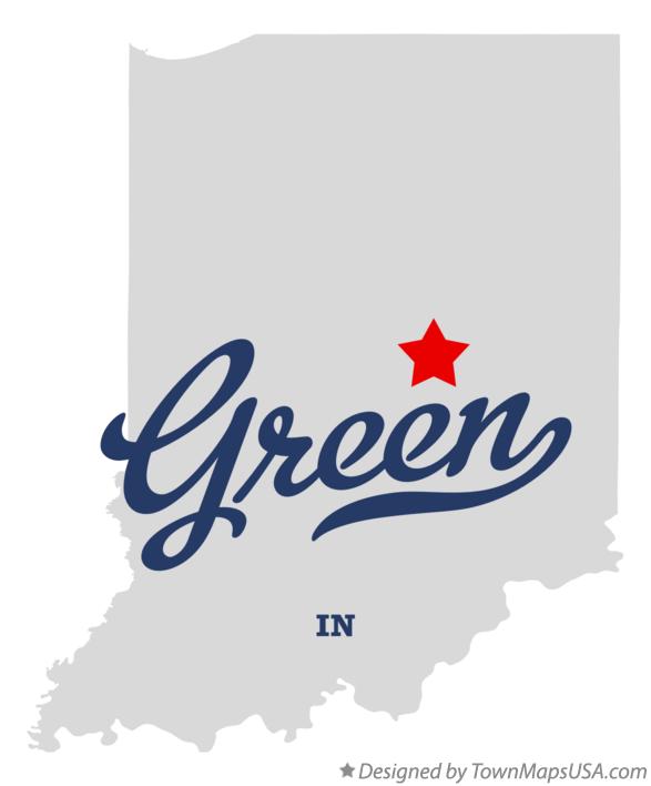 Map of Green Indiana IN