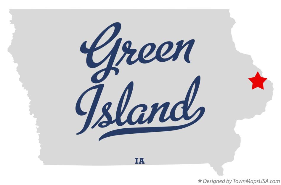 Map of Green Island Iowa IA