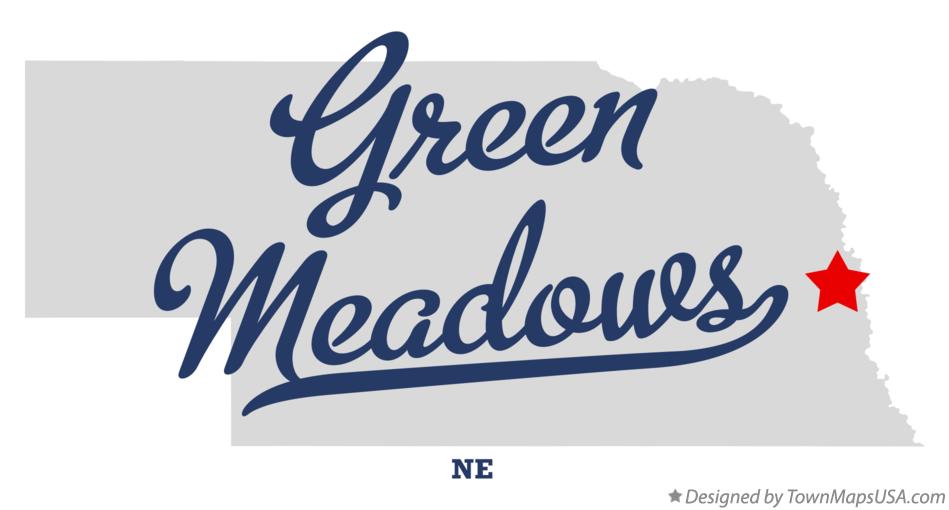 Map of Green Meadows Nebraska NE