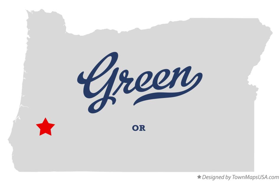 Map of Green Oregon OR