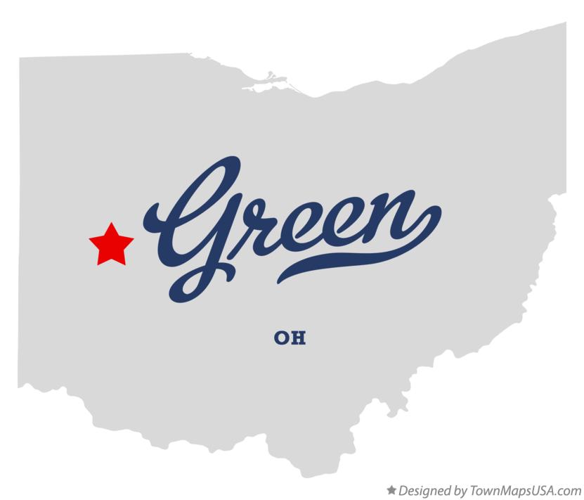 Map of Green Ohio OH