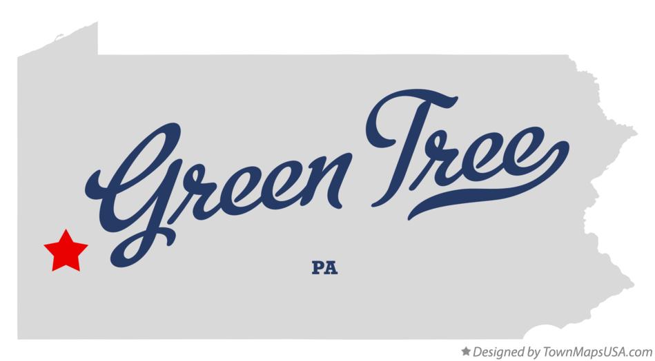 Map of Green Tree Pennsylvania PA