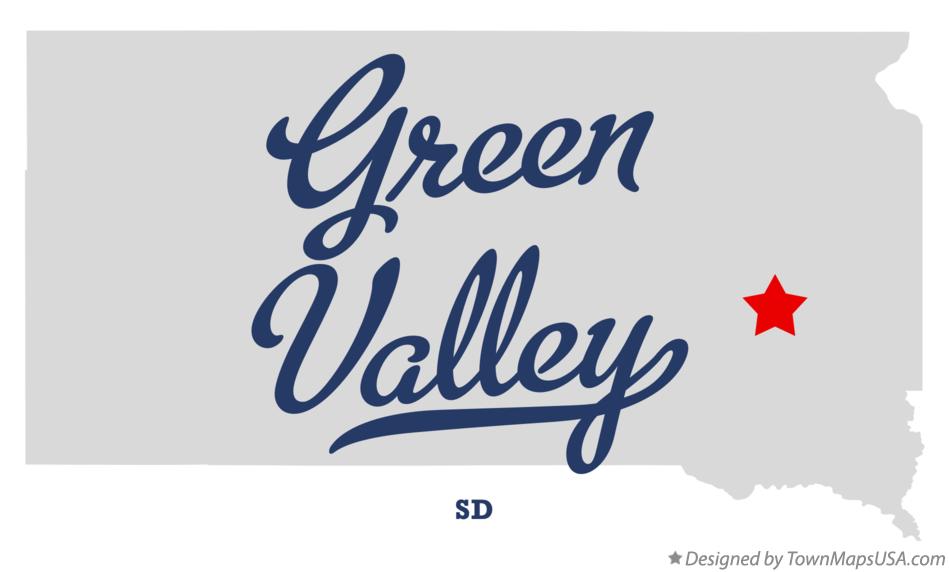 Map of Green Valley South Dakota SD