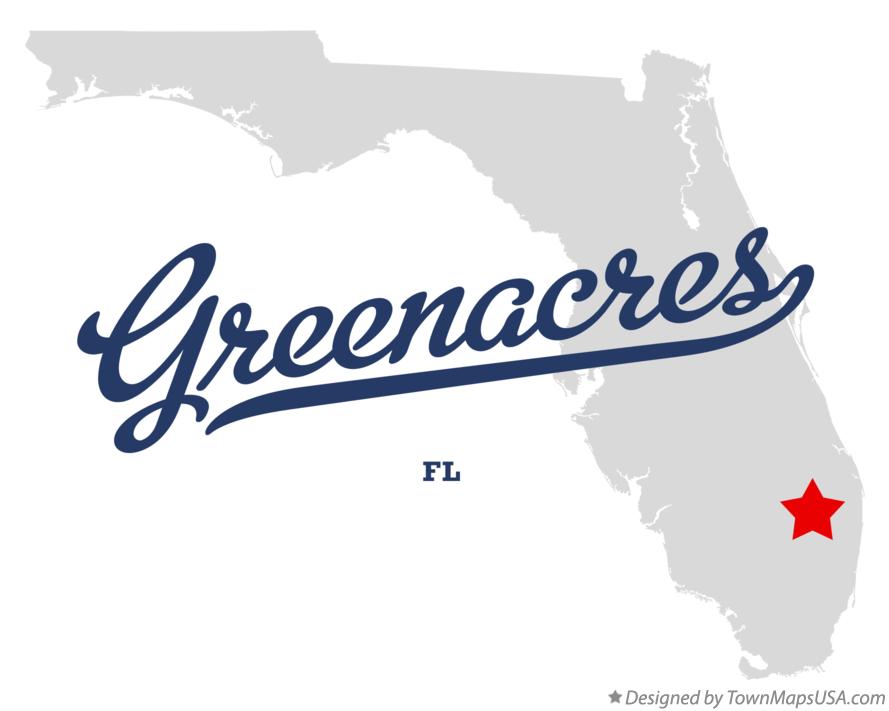 Map of Greenacres Florida FL