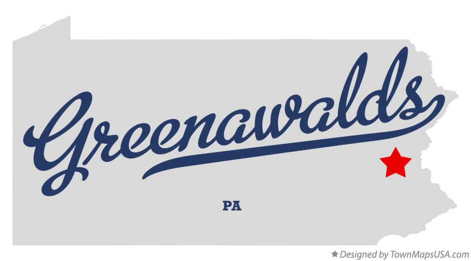 Map of Greenawalds Pennsylvania PA