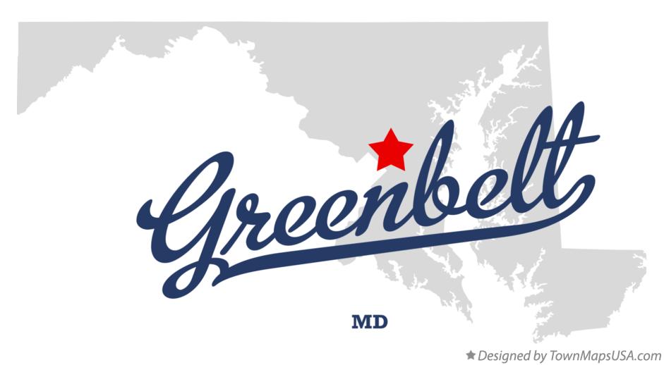 Map of Greenbelt Maryland MD