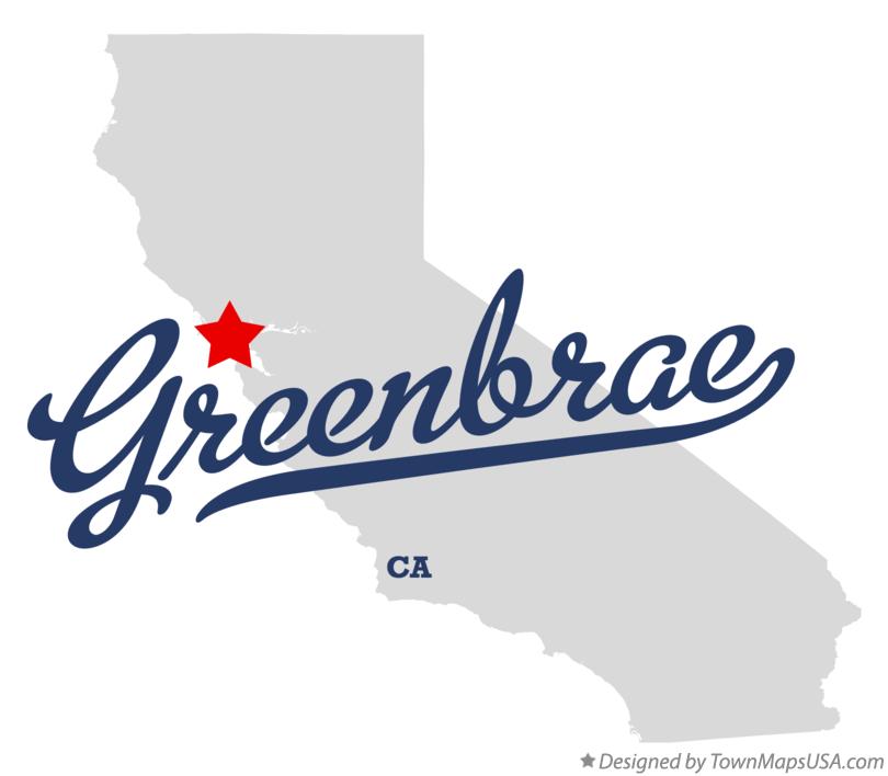 Map of Greenbrae California CA