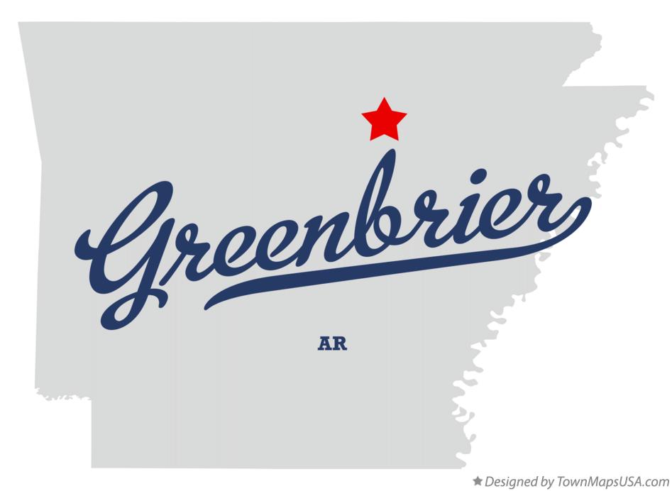 Map of Greenbrier Arkansas AR