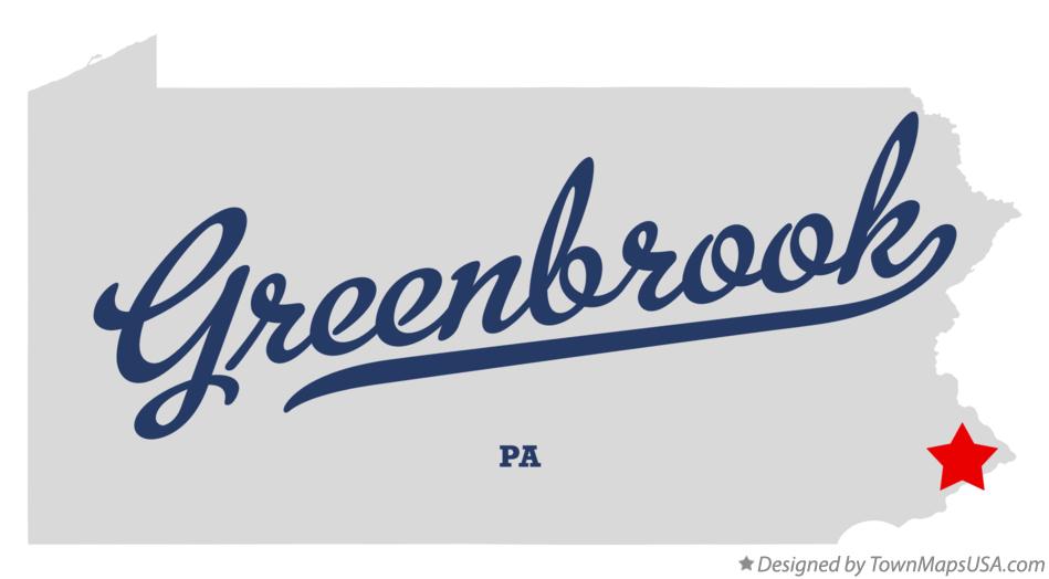 Map of Greenbrook Pennsylvania PA