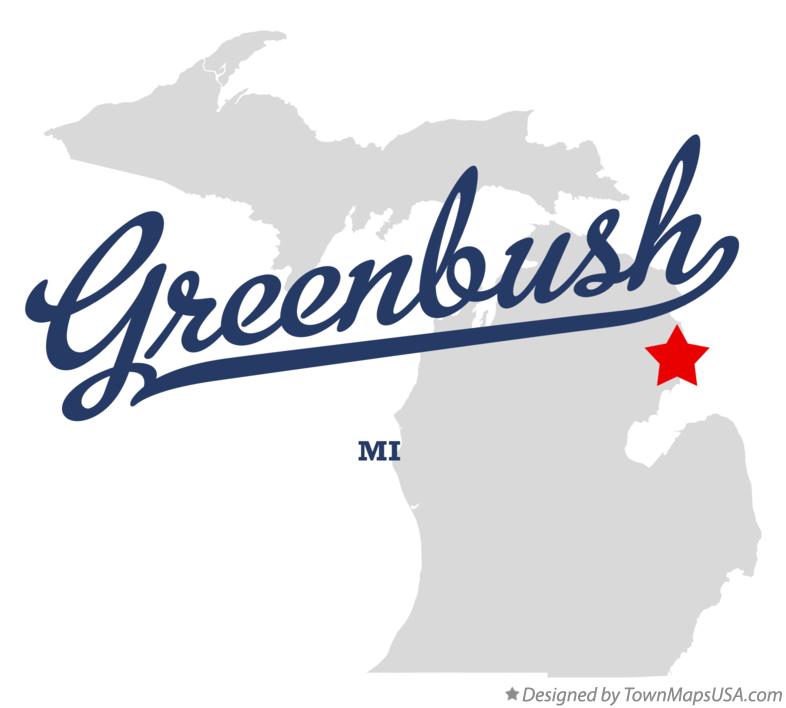 Map of Greenbush Michigan MI