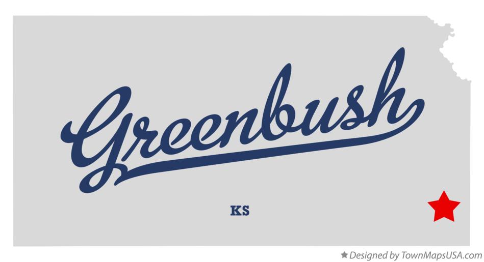 Map of Greenbush Kansas KS