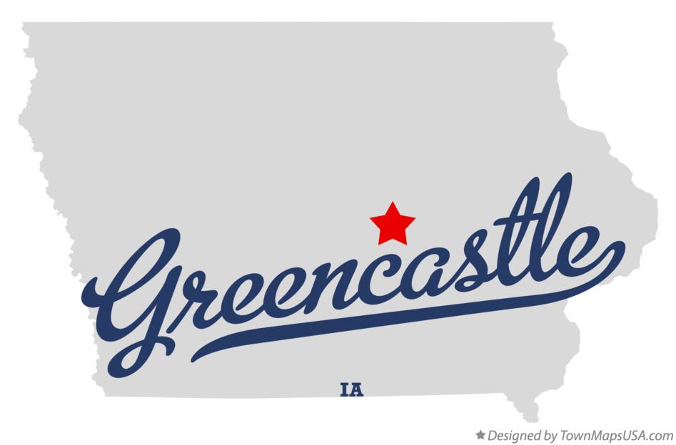 Map of Greencastle Iowa IA