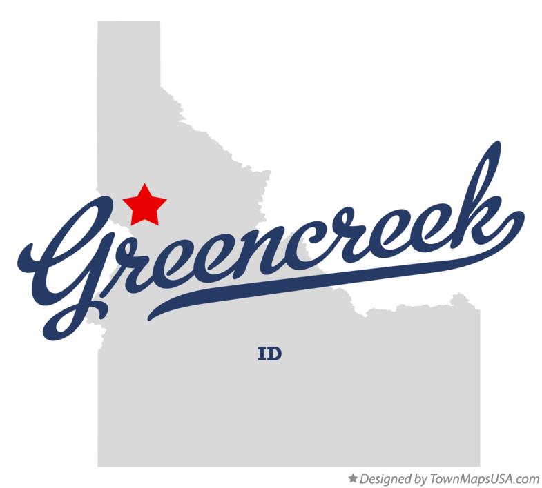 Map of Greencreek Idaho ID