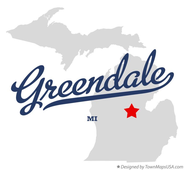 Map of Greendale Michigan MI