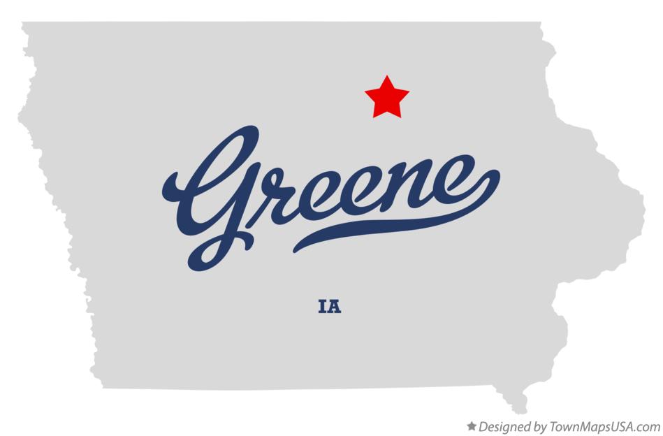 Map of Greene Iowa IA