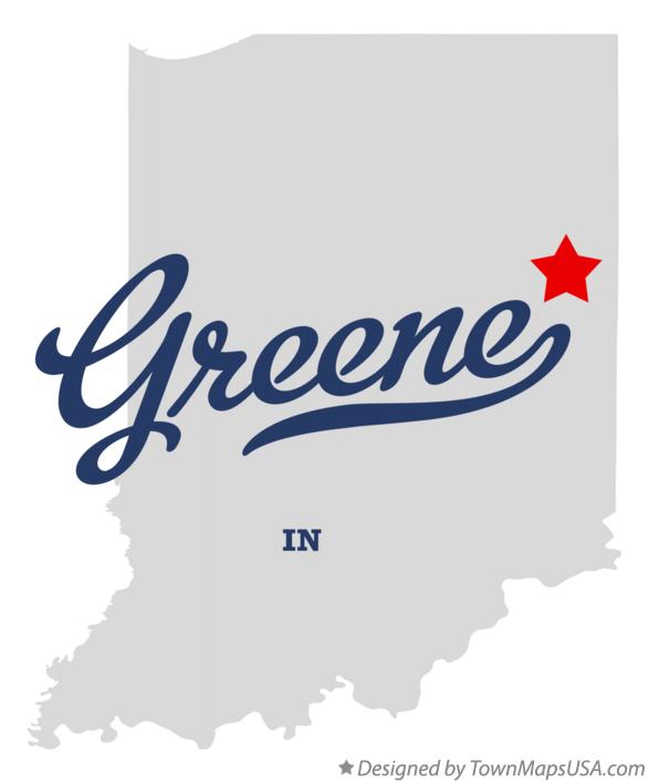 Map of Greene Indiana IN