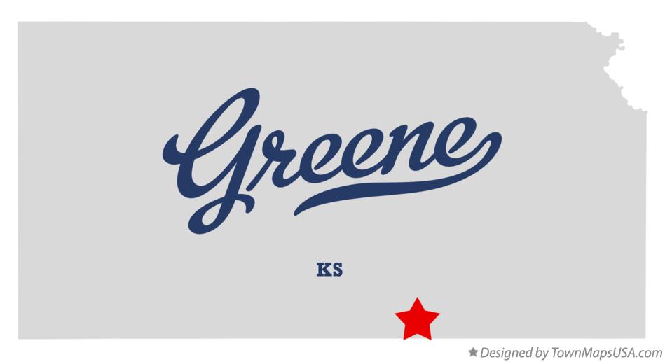 Map of Greene Kansas KS