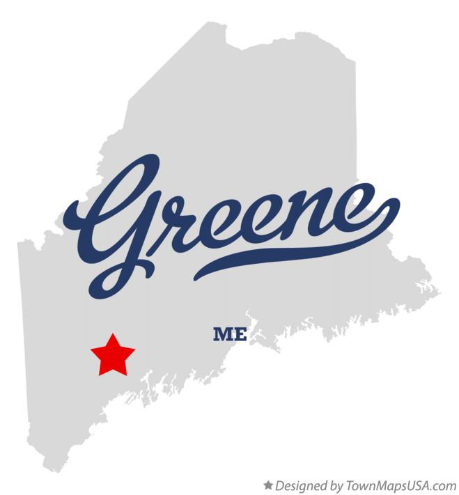 Map of Greene Maine ME