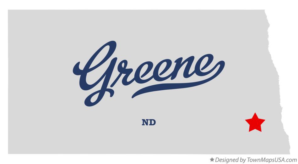 Map of Greene North Dakota ND