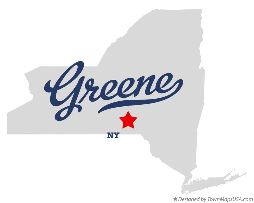 Map of Greene New York NY
