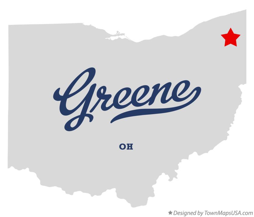 Map of Greene Ohio OH