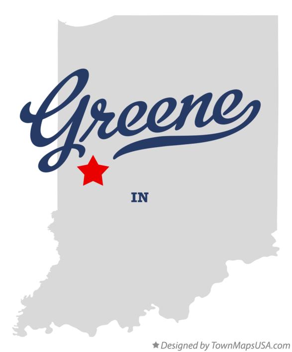 Map of Greene Indiana IN