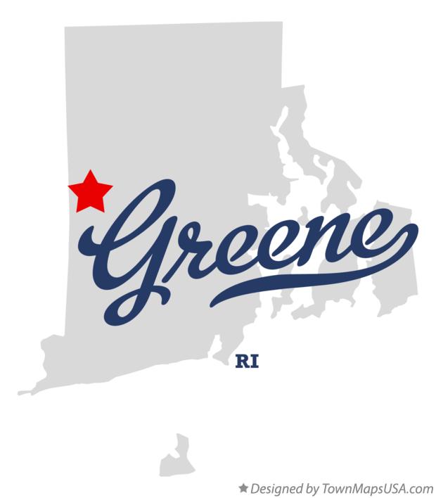 Map of Greene Rhode Island RI