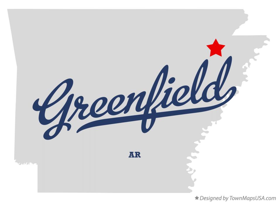 Map of Greenfield Arkansas AR