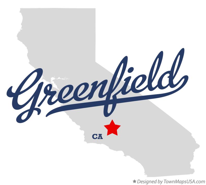 Map of Greenfield California CA