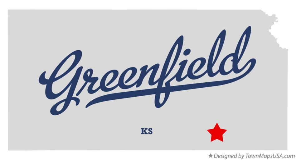 Map of Greenfield Kansas KS