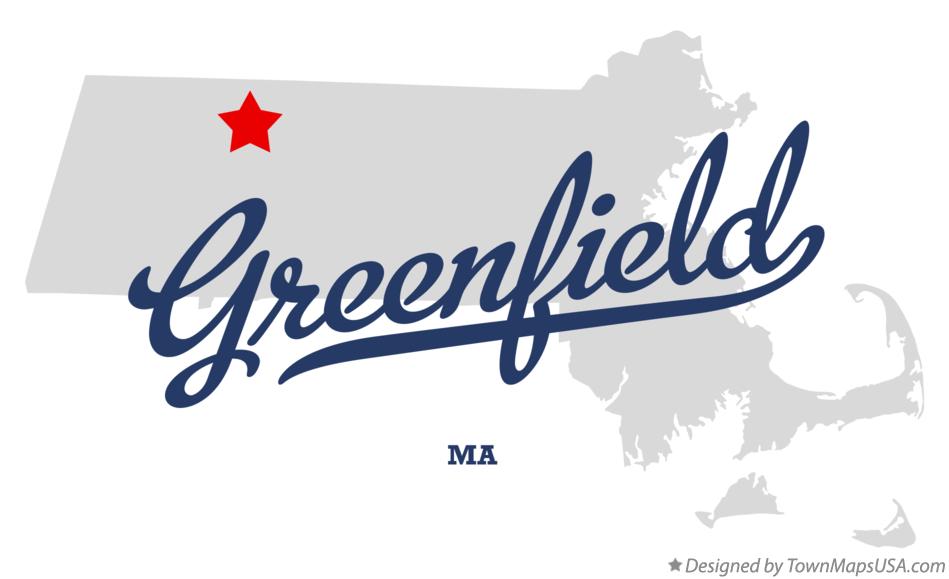 Map of Greenfield Massachusetts MA